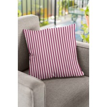 RugViva Çift Taraflı Kırlent Yastık Kılıfı Premium Tay Tüyü Dokuma Kumaş Çizgili 43X43 Cm KRL175