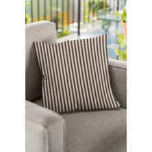 RugViva Çizgili Tay Tüyü Dokuma Premium Kumaş Çift Taraflı Kırlent Yastık Kılıfı 43X43 Cm KRL281