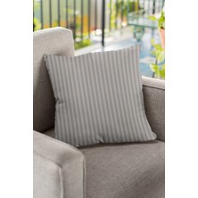 RugViva Dokuma Premium Tay Tüyü Kumaş Çift Taraflı Çizgili Kırlent Yastık Kılıfı 43X43 Cm KRL282