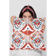 RugViva Premium Tay Tüyü Dokuma Kumaş Çift Taraflı Kırlent Yastık Kılıfı Bohem 43X43 Cm KRL055