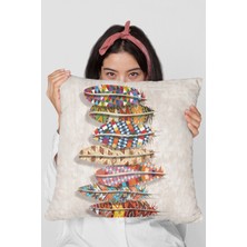 RugViva Etnik Tay Tüyü Dokuma Premium Kumaş Çift Taraflı Kırlent Yastık Kılıfı 43X43 Cm KRL134