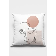 RugViva Soyut Leke Tutmaz Premium Tay Tüyü Kumaş Çift Taraflı Kırlent Yastık Kılıfı 43X43 Cm KRL154