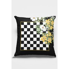 RugViva Premium Fas Desen Tay Tüyü Çift Taraflı Kırlent Yastık Kılıfı Dokuma Kumaş 43X43 Cm KRL122