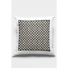 RugViva Premium Fas Desen Tay Tüyü Çift Taraflı Kırlent Yastık Kılıfı Dokuma Kumaş 43X43 Cm KRL227