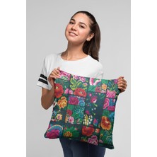 RugViva Premium Tay Tüyü Dokuma Kumaş Çift Taraflı Patchwork Kırlent Yastık Kılıfı 43X43 Cm KRL102