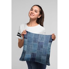 RugViva Patchwork Dokuma Kumaş Premium Tay Tüyü Çift Taraflı Kırlent Yastık Kılıfı 43X43 Cm KRL297