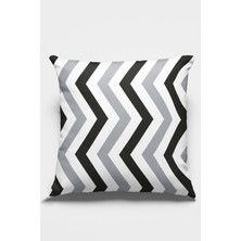 RugViva Dokuma Kumaş Premium Tay Tüyü Çift Taraflı Kırlent Yastık Kılıfı Zigzag 43X43 Cm KRL305