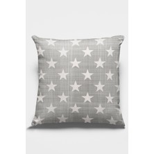 RugViva Çift Taraflı Kırlent Yastık Kılıfı Premium Tay Tüyü Dokuma Yıldız Desen Kumaş 43X43 Cm KRL369
