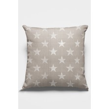 RugViva Premium Tay Tüyü Dokuma Kumaş Çift Taraflı Yıldızlı Kırlent Yastık Kılıfı 43X43 Cm KRL372