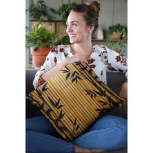 RugViva Premium Bambu Görünümlü Tay Tüyü Çift Taraflı Kırlent Yastık Kılıfı Dokuma Kumaş 43X43 Cm KRL185