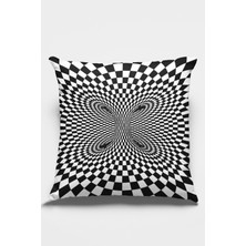 RugViva Dokuma Leke Tutmaz Premium Tay Tüyü Kumaş Çift Taraflı Kırlent Yastık Kılıfı Ilizyon 43X43 Cm KRL203