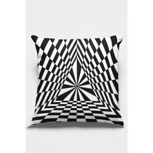 RugViva Premium Tay Tüyü Dokuma Leke Tutmaz Kumaş Çift Taraflı Kırlent Yastık Kılıfı Ilizyon 43X43 Cm KRL208