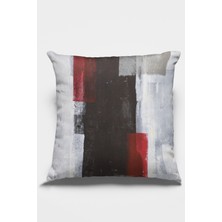 RugViva Soyut Premium Kumaş Tay Tüyü Dokuma Dekoratif Çift Taraflı Kırlent Kılıfı 43X43 Cm KRL313