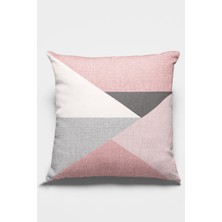 RugViva Tay Tüyü Premium Leke Tutmaz Kumaş Çift Taraflı Geometrik Kırlent Yastık Kılıfı 43X43 Cm KRL390