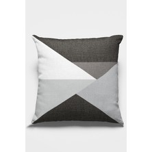 RugViva Premium Tay Tüyü Leke Tutmaz Kumaş Geometrik Çift Taraflı Kırlent Yastık Kılıfı 43X43 Cm KRL347