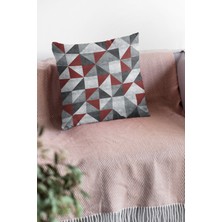 RugViva Çift Taraflı Kırlent Yastık Kılıfı Premium Tay Tüyü Dokuma Kumaş Geometrik 43X43 Cm KRL383
