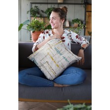 RugViva Çift Taraflı Kırlent Yastık Kılıfı Vintage Premium Tay Tüyü Dokuma Kumaş 43X43 Cm KRL411