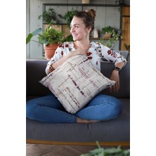 RugViva Dokuma Kumaş Premium Tay Tüyü Çift Taraflı Kırlent Yastık Kılıfı Vintage 43X43 Cm KRL412