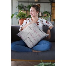 RugViva Premium Tay Tüyü Dokuma Kumaş Çift Taraflı Vintage Kırlent Yastık Kılıfı 43X43 Cm KRL409