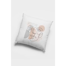 RugViva Çift Taraflı 4'lü Kırlent Kılıfı 43X43 Cm Gizli Fermuar Premium Kumaş Dokuma Tay Tüyü 4KR008