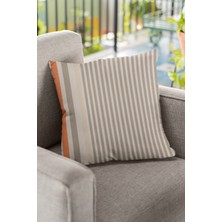 RugViva Premium Tay Tüyü Dokuma Kumaş Çift Taraflı Kırlent Yastık Kılıfı Çizgili 43X43 Cm KRL177