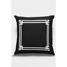 RugViva Premium Tay Tüyü Dokuma  Kumaş Çift Taraflı Çerçeveli Kırlent Yastık Kılıfı 43X43 Cm KRL126