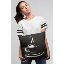 RugViva Premium Tay Tüyü Dokuma Kumaş Çift Taraflı Fincanlı Kırlent Yastık Kılıfı 43X43 Cm KRL136