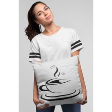 RugViva Premium Fincanlı Tay Tüyü Çift Taraflı Kırlent Yastık Kılıfı Dokuma Kumaş 43X43 Cm KRL285
