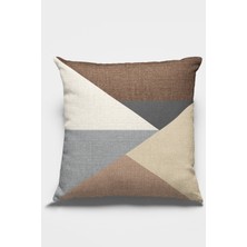 RugViva Leke Tutmaz Premium Tay Tüyü Kumaş Çift Taraflı Kırlent Geometrik Yastık Kılıfı 43X43 Cm KRL391