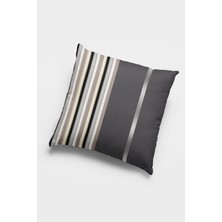 RugViva Premium Tay Tüyü Dokuma Kumaş Çift Taraflı Ince Çizgili Kırlent Yastık Kılıfı 43X43 Cm KRL990