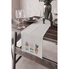 RugViva Tay Tüyü Masa Örtüsü Ranır Elit Dokuma Leke Tutmaz Kumaş 40X140 Cm RNR034