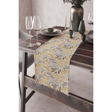 RugViva Tay Tüyü Masa Örtüsü Ranır Elit Dokuma Leke Tutmaz Kumaş 40X140 Cm RNR052