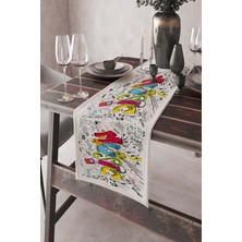 RugViva Elit Leke Tutmaz Tay Tüyü Dokuma Kumaş Masa Örtüsü Ranır 40X140 Cm RNR030