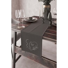 RugViva Tay Tüyü Elit Dokuma Leke Tutmaz Kumaş Masa Örtüsü Ranır 40X140 Cm RNR044
