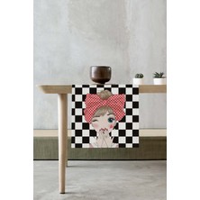 RugViva Elit Leke Tutmaz Tay Tüyü Dokuma Kumaş Masa Örtüsü Runner 40X140 Cm RNR111