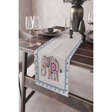 RugViva Elit Tay Tüyü Dokuma Leke Tutmaz Kumaş Masa Örtüsü Filli Runner 40X140 Cm RNR155