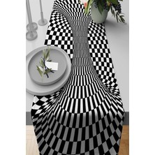 RugViva Tay Tüyü Dokuma Elit Leke Tutmaz Kumaş Masa Örtüsü Runner Ilizyon 40X140 Cm RNR202