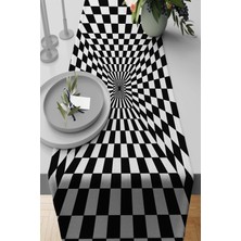 RugViva Runner Masa Örtüsü Elit Tay Tüyü Dokuma Leke Tutmaz Kumaş Ilizyon 40X140 Cm RNR206