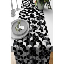 RugViva Elit Leke Tutmaz Kumaş Masa Örtüsü Runner Tay Tüyü Dokuma Petek 40X140 Cm RNR271