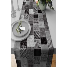 RugViva Elit Tay Tüyü Dokuma Leke Tutmaz Kumaş Masa Örtüsü Runner Patchwork 40X140 Cm RNR292