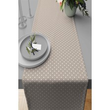 RugViva Masa Örtüsü Leke Tutmaz Elit Tay Tüyü Dokuma Kumaş Runner Puantiyeli 40X140 Cm RNR300