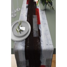RugViva Runner Soyut Tay Tüyü Dokuma Elit Leke Tutmaz Kumaş Masa Örtüsü 40X140 Cm RNR313