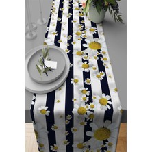 RugViva Masa Örtüsü Runner Tay Tüyü Dokuma Elit Leke Tutmaz Kumaş Papatyalı 40X140 Cm RNR319
