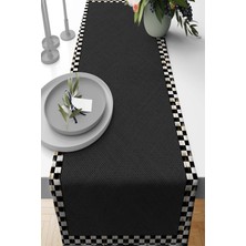RugViva Dijital Baskılı Elit Tay Tüyü Leke Tutmaz Masa Örtüsü Jüt Görüümlü Runner 40X140 Cm RNR332