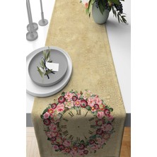 RugViva Masa Örtüsü Runner Elit Tay Tüyü Dokuma Leke Tutmaz Kumaş Çiçek Zamanı 40X140 Cm RNR340
