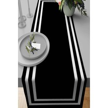 RugViva Runner Dokuma Leke Tutmaz Elit Tay Tüyü Kumaş Masa Örtüsü Klasik Çerçeveli 40X140 Cm RNR322
