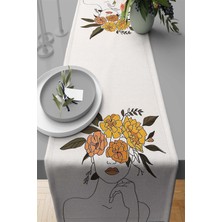 RugViva Masa Örtüsü Runner Tay Tüyü Dokuma Elit Leke Tutmaz Kumaş Soyut 40X140 Cm RNR341