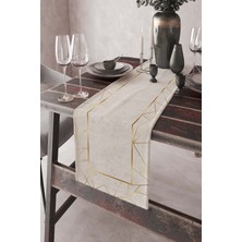 RugViva Prizma Tay Tüyü Dokuma Elit Leke Tutmaz Kumaş Masa Örtüsü Runner 40X140 Cm RNR375
