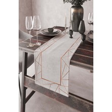 RugViva Runner Dokuma Leke Tutmaz Elit Tay Tüyü Kumaş Masa Örtüsü Prizma 40X140 Cm RNR376