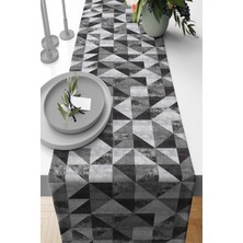 RugViva Masa Örtüsü Leke Tutmaz Elit Tay Tüyü Dokuma Kumaş Runner Geometrik 40X140 Cm RNR385